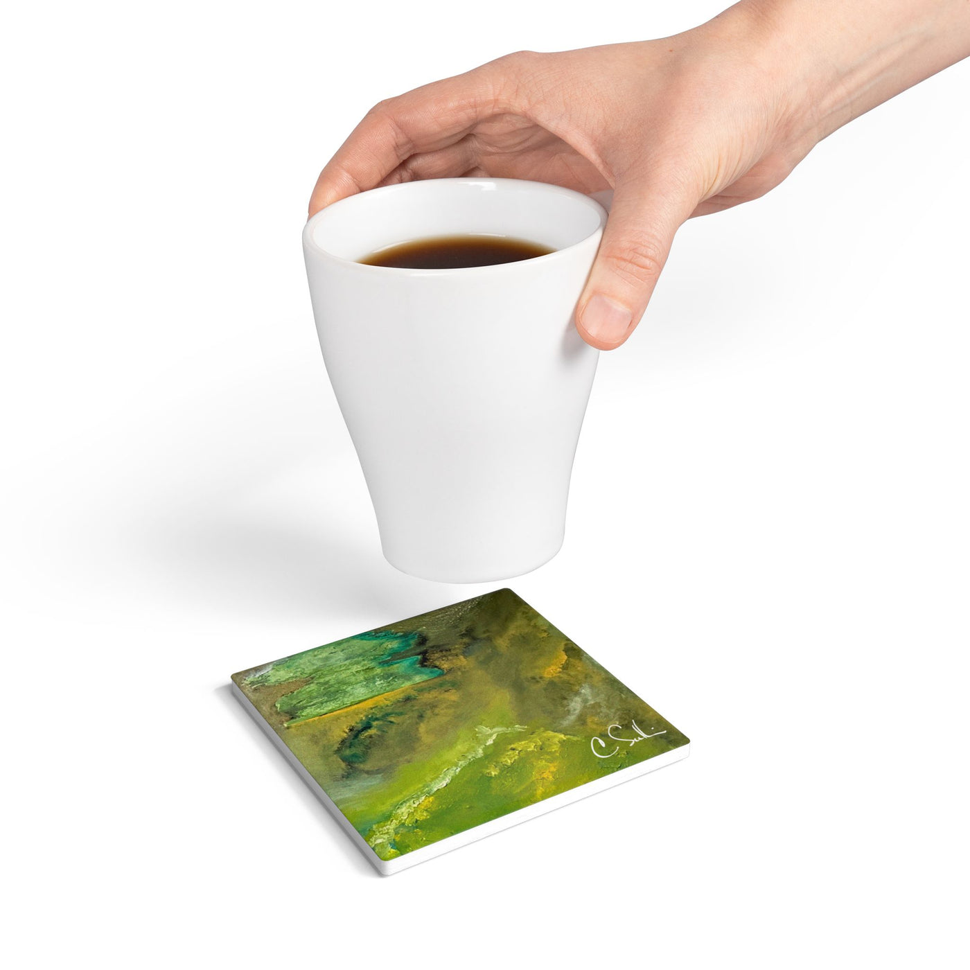 CMS "Step Down" Ceramic Coaster