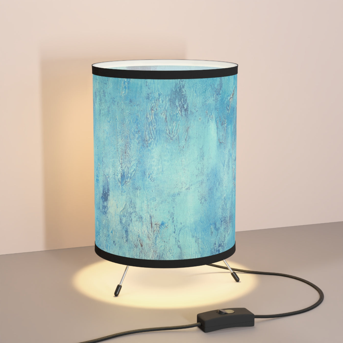 CMS Printed Shade Tripod Lamp
